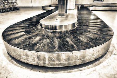 Empty airport baggage belt.の写真素材