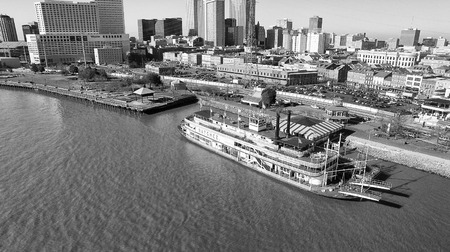 NEW ORLEANS - FEBRUARY 11, 2016: Wonderful aerial city view. New Orleans attracts 10 million tourists annually.のeditorial素材