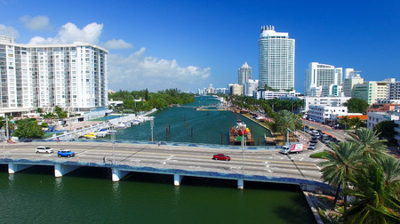 Miami Beach aerial view.のeditorial素材