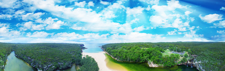 Aerial view of Royal National Park, Australia.の写真素材