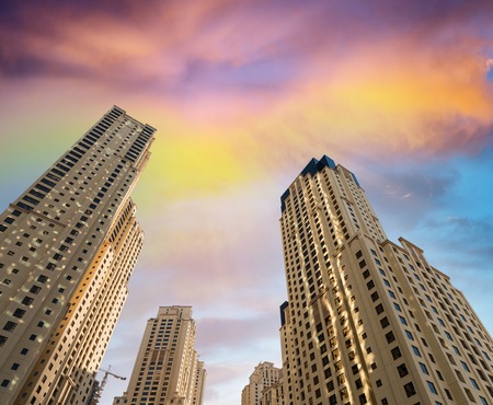Beautiful skyline and buildings of Dubai, UAE.のeditorial素材