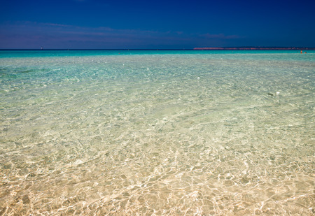 Turquoise water of tropical island.の写真素材