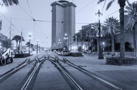 NEW ORLEANS - FEBRUARY 9, 2016: Tourists visit Nola in Mardi Gras week. New Orleans attracts 10 million tourists every year.のeditorial素材