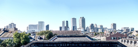 NEW ORLEANS - FEBRUARY 9, 2016: City streets and skyline. New Orleans attracts 10 million tourists annually.のeditorial素材