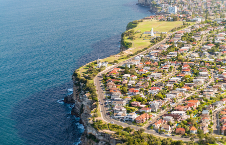 Aerial view of Sydney coastline, Australia.の写真素材