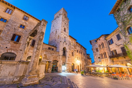 Medieval buildings of San Gimignano, Tuscany.の写真素材