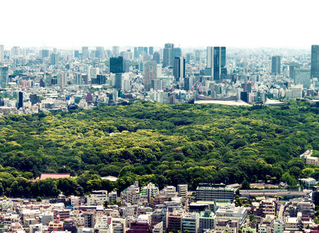 TOKYO - MAY 22, 2016: Skyscrapers of Shinjuku on a beautiful day. Tokyo attracts 5 million foreign visitors every year.のeditorial素材