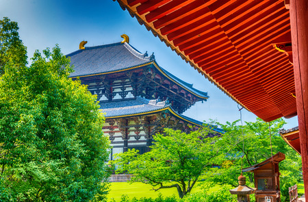 Todai-ji Temple in Nara, Japan.のeditorial素材