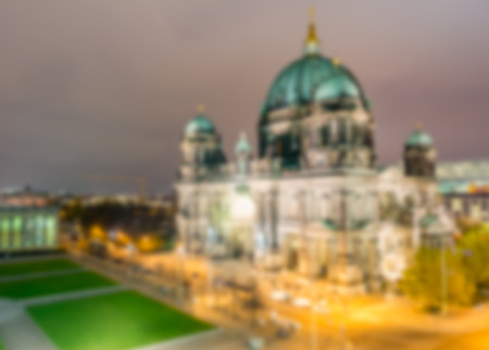 Amazing night colors of Berliner Dom, City Cathedral.の写真素材