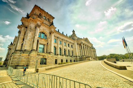 Magnificence of Reichstag building, Berlin - Germany.のeditorial素材
