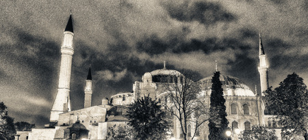 Hagia Sophia at night.の写真素材