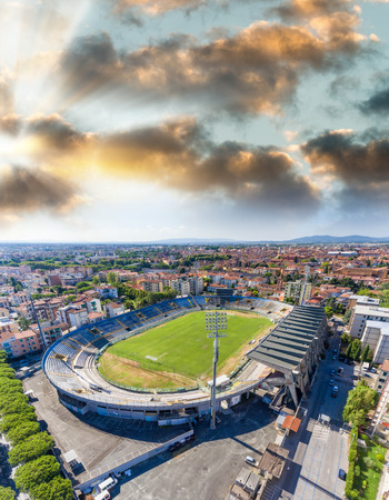 Aerial sunset view of Pisa Stadium, Tuscany - Italy.のeditorial素材