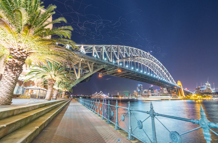 Magnificence of Sydney harbour bridge at sunset - NSW - Australia.の写真素材
