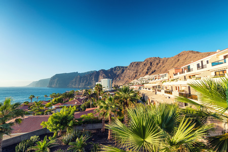 Beautiful scenario of Tenerife near Los Gigantes Cliffs.の写真素材