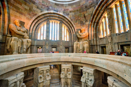 LEIPZIG, GERMANY - JULY 17, 2016: Interior of the Monument to the Battle of the Nations (1813) in Leipzig, Germany.のeditorial素材