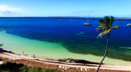Bahia Honda State Park, aerial panoramic view - Florida - USA.の写真素材