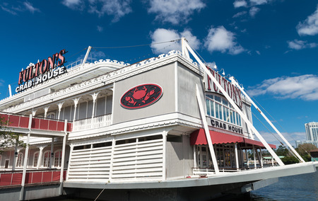 ORLANDO, FL - FEBRUARY 19, 2016: Amusement village in Orlando. Orlando is famous for the huge Disney city parks.のeditorial素材