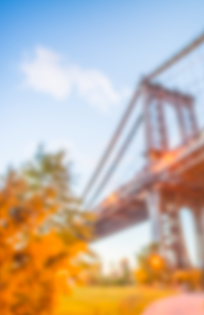 Blurred view of City Bridge at sunset.の写真素材