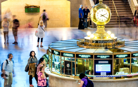 NEW YORK CITY - JUNE 10, 2013: People commute during busy morning rush hour at Grand Central terminal in New York City.のeditorial素材