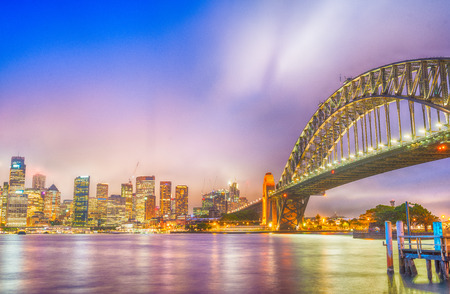 SYDNEY - OCTOBER 2015: Sydney Harbour Bridge. Sydney attracts 20 million tourists annually.のeditorial素材