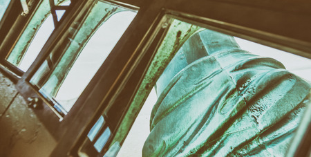 Statue of Liberty in New York, interior view.の写真素材