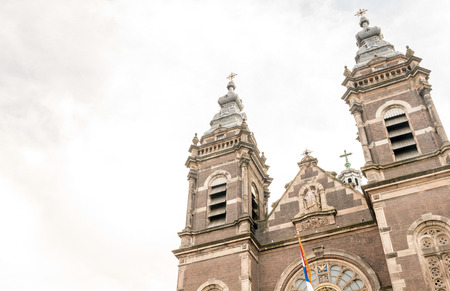 Amsterdam, Netherlands. Beautiful typical city architecture.のeditorial素材