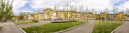 PISA, ITALY - MARCH 2014: Panoramic view of St Catherin Square. Pisa attracts 3 million tourists...