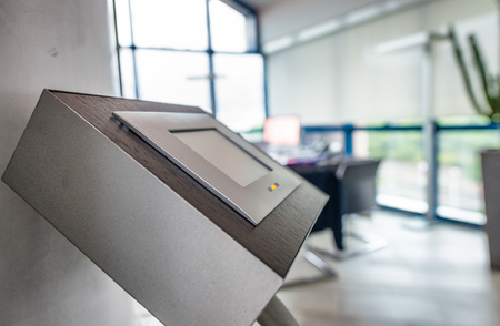Control monitor in a modern office.の写真素材