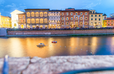 Luminara night lights show in Pisa, Tuscany - Italy.の写真素材