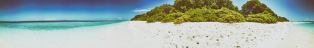 Panoramic view of Maldivian Sea and Island.の写真素材