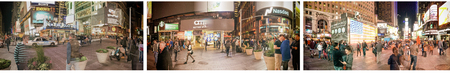 NEW YORK CITY - OCTOBER 2015: Tourists in Times Square at night. New York attracts 50 million...