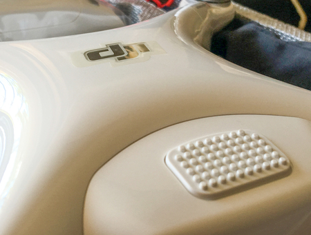 PISA - MAY 4, 2016: Phantom 4 drone closeup. This is a new model from DJI chinese company.の写真素材