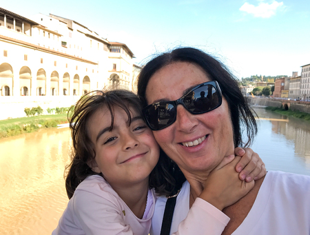 Family enjoying visit to Italy.のeditorial素材