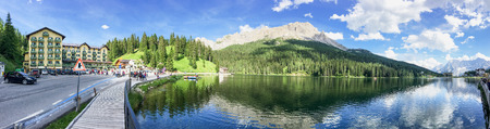 Panoramic view of Misurina lake, Dolomites.のeditorial素材