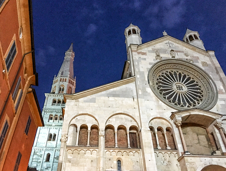 Ancient medieval architecture of Modena, Italy.の写真素材