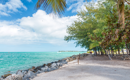 Coastline of Fort Zachary State Park in Key West, FL.の写真素材