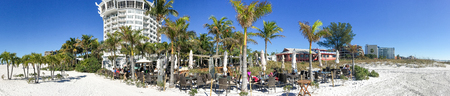 ST PETERSBURG, FL - FEBRUARY 2016: Panoramic view St Pete Beach. The city is a famous Florida destination.のeditorial素材