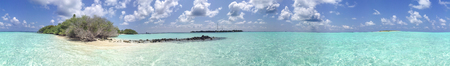 RASDHOO, MALDIVES - MARCH 2015: Beautiful colors of Maldives. Rasdhoo is a small island near Male'.