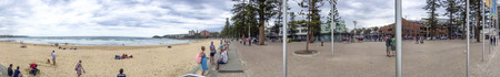 BONDI BEACH, AUSTRALIA - NOVEMBER 2015: Panoramic view of famous beach. This is a major attraction in Sydney.のeditorial素材