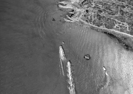Capo Vaticano, Calabria - Italy. Amazing panoramic overhead aerial view of coastline on a sunny day.の写真素材