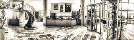 Panoramic view of modern office interior. Business and corporate concept.のeditorial素材