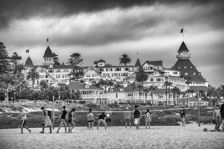 SAN DIEGO, CA - JULY 30, 2017: Hotel del Coronado is a historic beachfront hotel in the city of Coronado, just across the San Diego Bay from San Diego.のeditorial素材