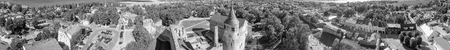Panoramic aerial view of Haapsalu Castle and skyline.のeditorial素材