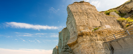 Cliffs of Etretat, Normandy - France.の写真素材