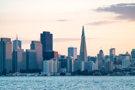 San Francisco Skyline at sunset.の写真素材