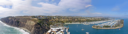 Dana Point, California. Panoramic aerial view.