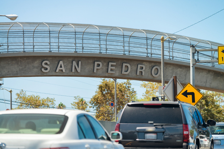 San Pedro city sign, California.の写真素材