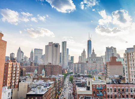NEW YORK CITY - JUNE 2013: Traffic along city streets. Traffic is a big city issue.のeditorial素材