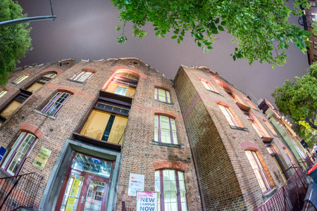 SYDNEY - OCTOBER 2015: Night buildings in The Rocks quarter. Sydney attracts 15 million people annually.のeditorial素材