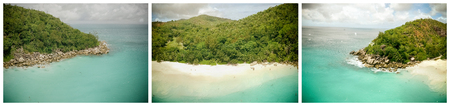 Beautiful aerial view of Seychelles Island.